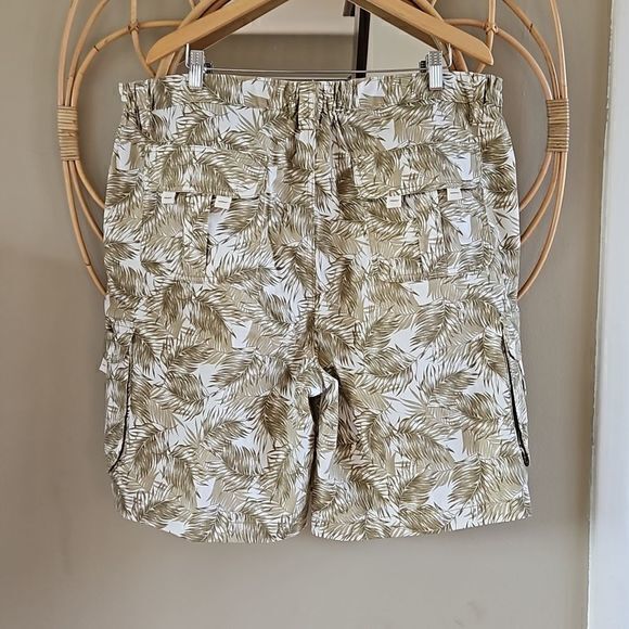 Haband Tri Waist Comfort Men's Palm‎ Leaf Cargo Shorts Sz 40 - Picture 5 of 11